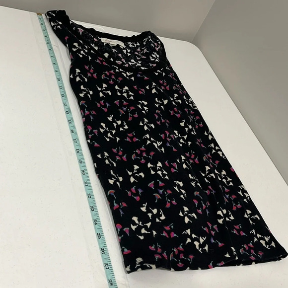 Anthropologie Lilka Thermal Top Sz M Floral Waffle Scoop Neck Y2K Grunge - Picture 10 of 10